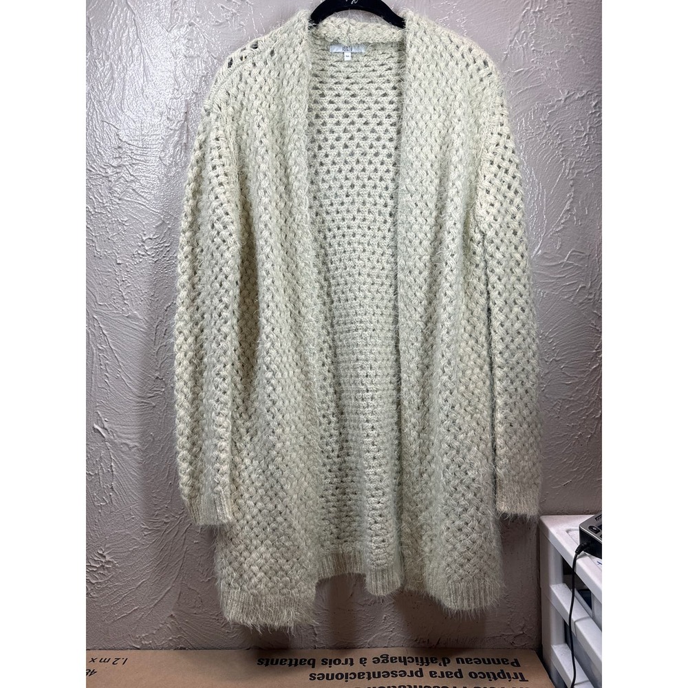Asilio Love Is‎ A Losing Game Cardigan Open Weave Eyelash Pockets Size Medium